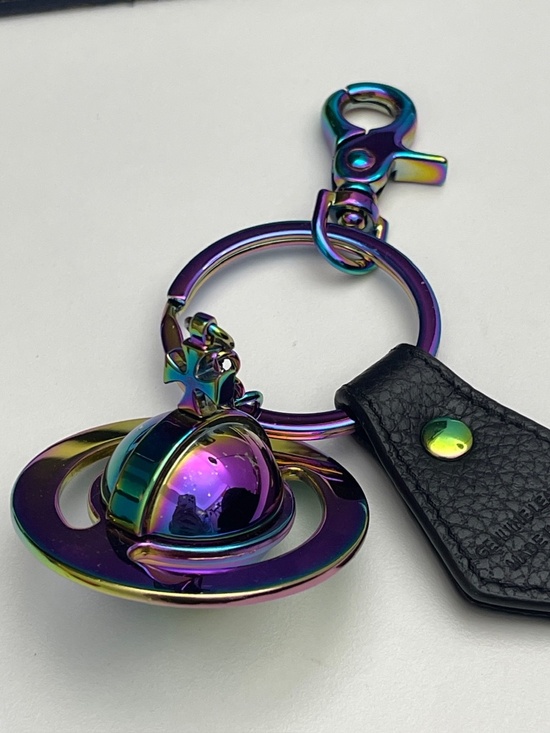 Vivienne Westwood Accessories - Vivienne Westwood 3D Orb Iridescent Metal Keyring Bag Charm accessories